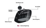 40L - Lamellar Raven Extra Large Matte Motorcycle Hard Saddlebags for Harley Softail Low Rider S FXLRS - Image 7