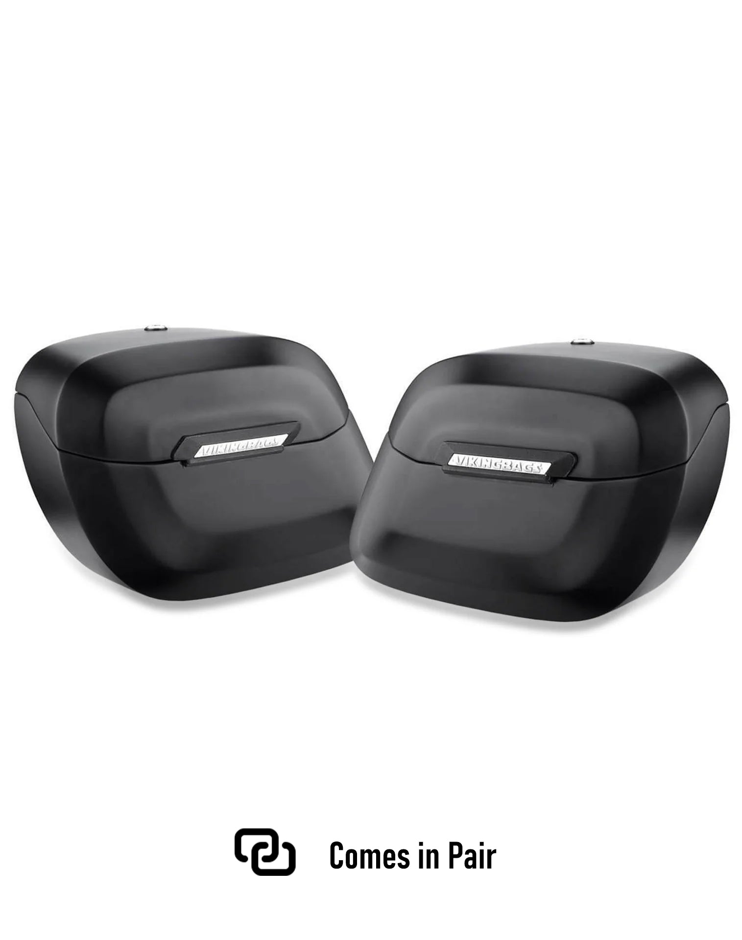 40L - Lamellar Raven Extra Large Matte Motorcycle Hard Saddlebags for Harley Softail Heritage FLHC/S - Image 3