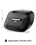 40L - Lamellar Raven Extra Large Matte Motorcycle Hard Saddlebags for Harley Softail Low Rider S FXLRS - Image 4