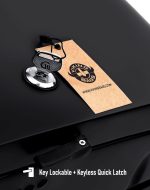 40L - Lamellar Raven Extra Large Matte Motorcycle Hard Saddlebags for Harley Softail Low Rider S FXLRS - Image 5