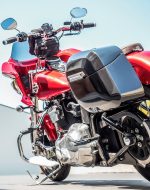 40L - Lamellar Raven XL Painted Motorcycle Hard Saddlebags for Harley Softail Slim FLS - Image 3