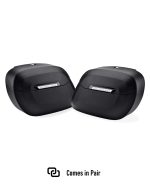 36L - Lamellar Raven XL Shock Cut-out Leather Covered Hard Saddlebags for Harley Sportster 1200 Roadster XL1200CX - Image 3