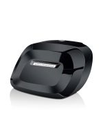 36L - Lamellar Raven Extra Large Shock Cut-out Painted Hard Saddlebags for Indian Scout Bobber