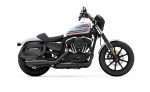 36L - Lamellar Raven Extra Large Shock Cut-out Painted Hard Saddlebags for Harley Sportster 1200 Iron XL1200NS - Image 2