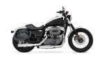 36L - Lamellar Raven Extra Large Shock Cut-out Painted Hard Saddlebags for Harley Sportster 1200 Nightster XL1200N - Image 2