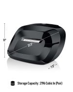 36L - Lamellar Raven Extra Large Shock Cut-out Painted Hard Saddlebags for Harley Sportster 1200 Super Low XL1200T - Image 4