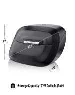 36L - Lamellar Raven XL Shock Cutout Matte Hard Saddlebags for Harley Sportster 1200 Roadster XL1200CX - Image 4