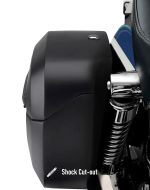 36L - Lamellar Raven Extra Large Honda Shadow 1100 Ace Shock Cutout Matte Motorcycle Hard Saddlebags - Image 6