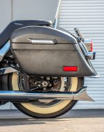 44L - Lamellar Stallion Extra Large Leather Covered Motorcycle Hard Saddlebags for Harley Softail Deluxe FLSTN/I - Image 4