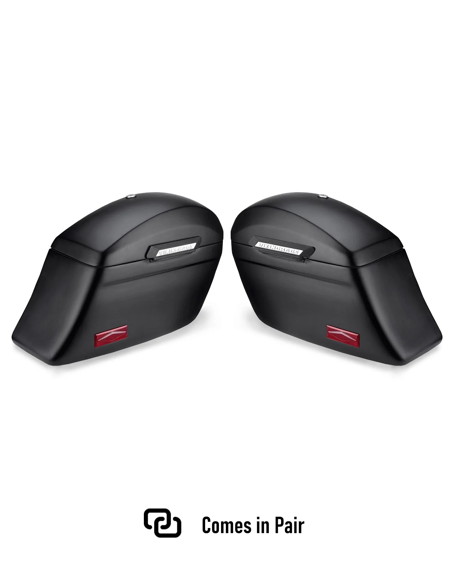44L - Lamellar Stallion Extra Large Matte Motorcycle Hard Saddlebags for Harley Softail Heritage FLHC/S - Image 3