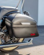44L - Lamellar Stallion Extra Large Matte Motorcycle Hard Saddlebags for Harley Softail Deluxe FLSTN/I - Image 5