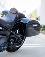 44L - Lamellar Stallion Extra Large Painted Motorcycle Hard Saddlebags for Harley Softail Street Bob FXBB - Image 4