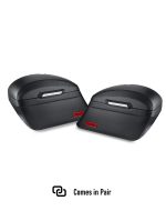 44L - Lamellar Stallion Extra Large Suzuki Boulevard C109 Leather Covered Motorcycle Hard Saddlebags - Image 3