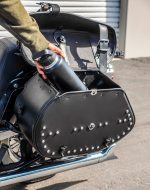 35L - Legacy Extra Large Studded Leather Motorcycle Saddlebags for Indian Scout Bobber - Image 6