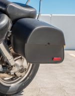28L - Panzer Medium Hard Mount Honda Shadow 1100 Sabre Leather Motorcycle Saddlebags - Image 5