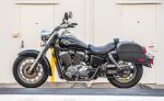 28L - Panzer Medium Hard Mount Honda Shadow 750 Ace Leather Motorcycle Saddlebags - Image 2
