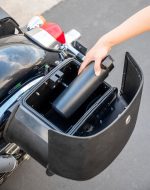 28L - Panzer Medium Hard Mount Honda Shadow 750 Ace Leather Motorcycle Saddlebags - Image 6