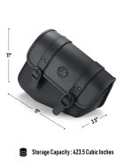 6L - Pony Indian Scout Bobber Leather Motorcycle Solo Bag (Right Only) - Image 7