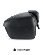 44L - Premium Extra Large Triumph Leather Wrapped Hard Motorcycle Trunk - Image 6