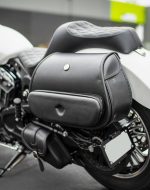 12L - Tomahawk Small Indian Scout Sixty Leather Motorcycle Solo Saddlebag - Image 5