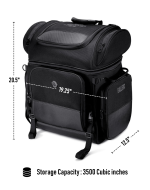 57L - Voyage Premium XL Suzuki Motorcycle Sissy Bar Bag - Image 6