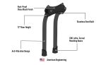 Viking Warlock 12" Pullback Handlebar Risers for Harley Dyna Super Glide FXD/I Gloss Black - Image 9