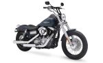 Viking Warlock 12" Pullback Handlebar Risers for Harley Dyna Super Glide FXD/I Gloss Black - Image 2