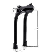 Viking Warlock 12" Pullback Handlebar Risers for Harley Dyna Super Glide FXD/I Gloss Black - Image 5