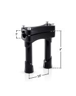 Viking Warlock 6" Handlebar Risers for Harley Dyna Super Glide Custom FXDC/I Gloss Black - Image 5