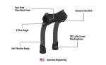 Viking Warlock 8" Pullback Handlebar Risers for Harley Dyna Super Glide Custom FXDC/I Gloss Black - Image 9
