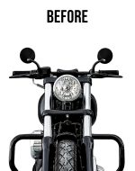 Viking Warlock 8" Pullback Handlebar Risers for Harley Dyna Low Rider FXDL/I Gloss Black - Image 3