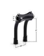 Viking Warlock 8" Pullback Handlebar Risers for Harley Dyna Super Glide Custom FXDC/I Gloss Black - Image 5